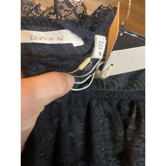 Doen Oralie Lace Tiered Dress size S NWT A-Line Black Witchy Whimsigoth - Picture 13 of 15